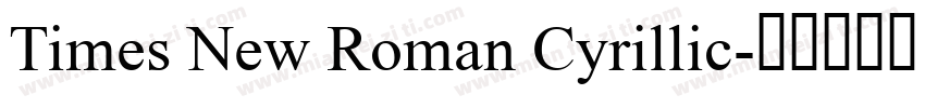 Times New Roman Cyrillic字体转换